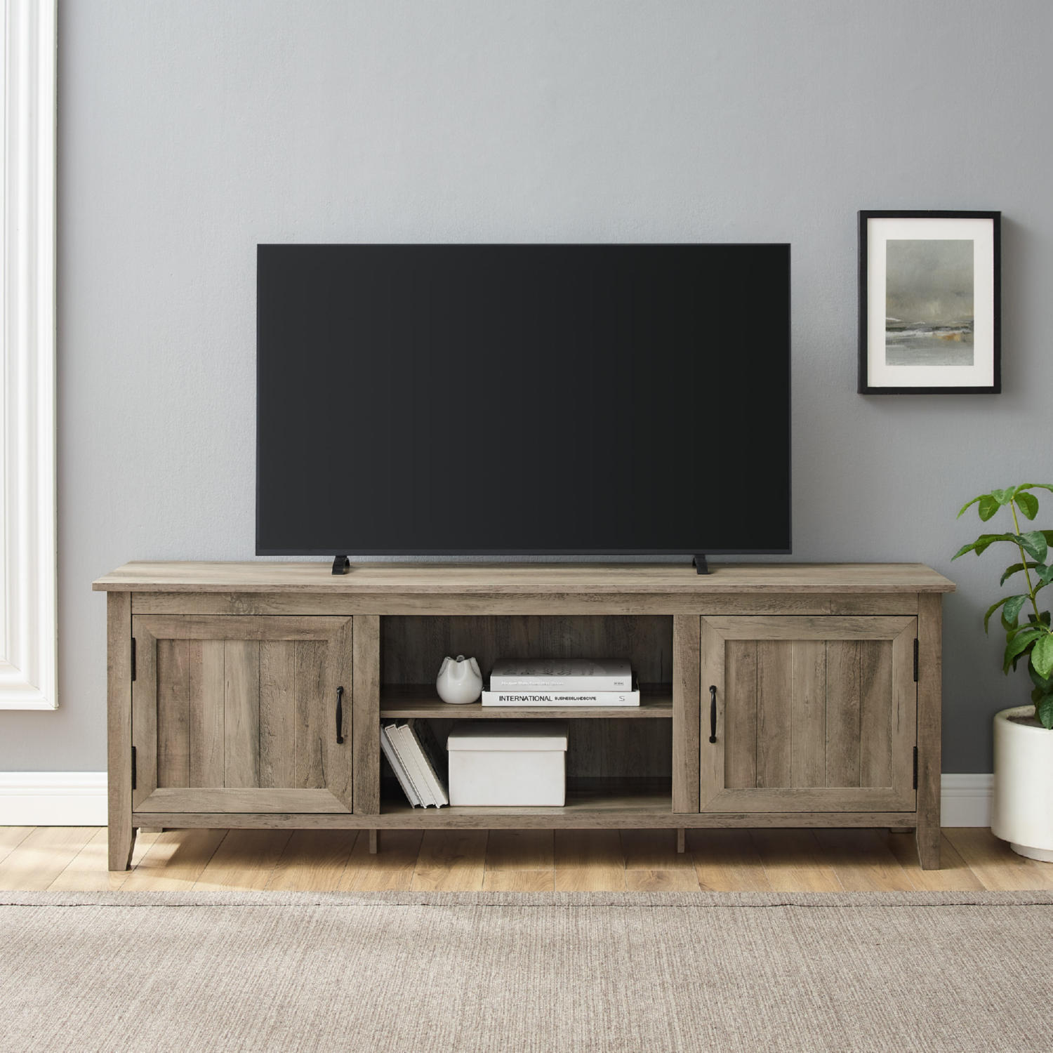 Walker edison tv stand deals gray wash